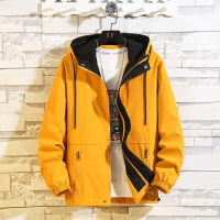 New Men Cargo Bomber Jackets and Coats Plus Size Mens Jackets Fashion Hip Hop Windbreaker Casual Loose Hooded Outwear Streetwear