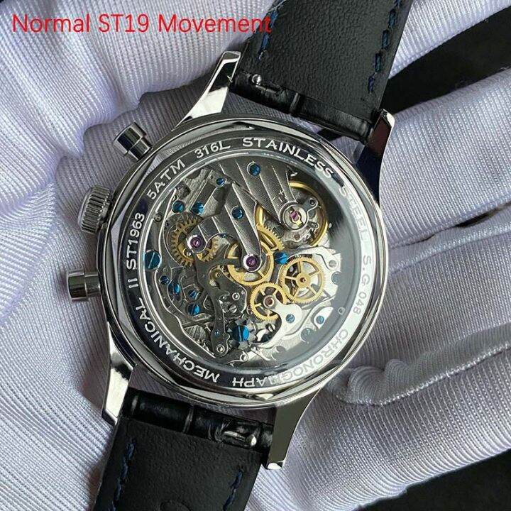 Sugess ST1901 Chronograph Hand Wind Mechanical Watch 40mm S Lazada PH
