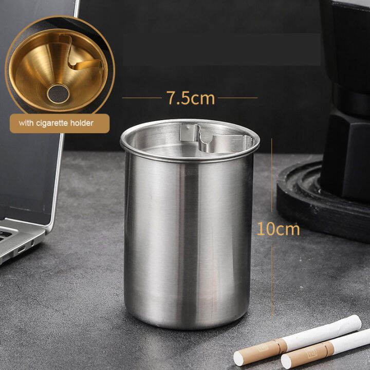 cw-detachable-metal-stainless-steel-ashtray-creative-funnel-windproof-car-ashtray-cup-living-room-anti-fly-ash-office-home-decorhotth