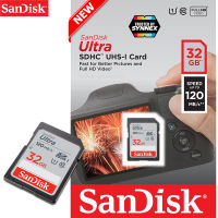 SanDisk Ultra SD Card Class10 32GB SDHC Speed 120MB/s (SDSDUN4-032G-GN6IN) Memory เมมโมรี่ เอสดีการ์ด แซนดิส กล้องDSLR กล้องโปร กล้องคอมแพค มิลเลอร์เลส Mirrorless ประกัน 10ปี โดย Synnex