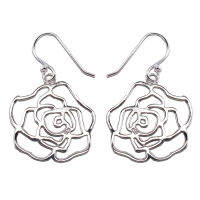 Thai design earrings flower 925 sterling silver ลวดลายไทย น่ารักทำจากมึอลวดลายไทยตำหูเงินสเตอรลิงซิลเวอรสวยของฝากที่มีคุณค่า