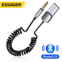 สายตัวรับสัญญาณ WiFi Essager Bebas Tangan 5.0บลูทูธ USB Ke 3.5มมแจ็ค Aux เครื่องส่งสัญญาณเสียงสำหรับลำโพง Kereta