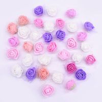 【CC】 50pcs 2cm Foam with Tulle Multicolor Artificial Heads Wedding Decoration Wreath Accessories