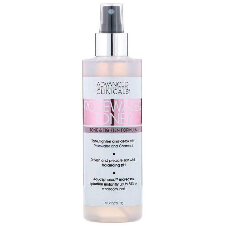 Advanced Clinicals Rosewater Toner 237ml (shelf life 6 months) Lazada