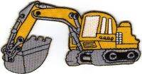 iron on patch Embroidery Excavator 10x5 cm รถขุด ตัวรีด เย็บติดผ้าประเทศไทย โลโก้ปัก มีกาวสำหรับรีด ตกแต่งเสื้