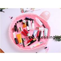 PIG-Women Makeup Drawstring Pouch Bucket Barrel Shaped