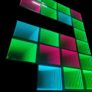 Gương Tràm Gương 3D LED Abyss Neon Abyss Gương Phép Thuật Trang Trí Tường