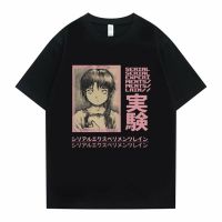 Japanese Anime Serial Experiments Lain Iwakura Weeb Sci Fi Graphic T-shirt Man Oversized Tees Men Manga Casual Tshirt