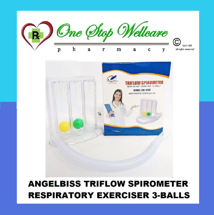 ANGELBISS TRIFLOW SPIROMETER RESPIRATORY EXERCISER 3-BALL | Lazada