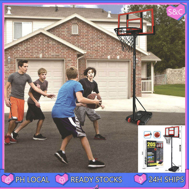 Outdoor Basketball Ring Backboard with stand Movable Heightadjustable