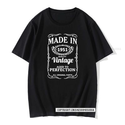 Made In 1951 T Shirt Birthday Present Graphic Unisex Graphic Fashion New Novelty Father T-shirt T Shirt T Shirt Family Party Men XS-6XL