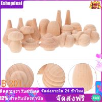 Eshopdeal【Ready Stock】 24 ชิ้นยังไม่เสร็จไม้จิตรกรรมของเล่น DIY อาคารบล็อกเด็ก DIY ศิลปะอุปกรณ์งานฝีมือ