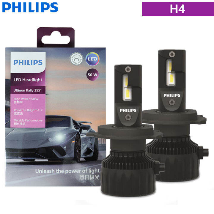 philips-ultinon-rally-3551-led-h4-h7-h11-hb3-hb4-hir2-max-power-50w-4500lm-ไฟหน้ารถ-6500k-สีขาว-max-lumen-วัตต์หลอดไฟ-led-2x-laojie