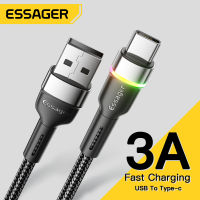 Essager USB Type C เคเบิ้ล3A ชาร์จอย่างรวดเร็วสำหรับ Xiaomi หัวเว่ย R Edmi Mate ซัมซุง USBC สาย C โทรศัพท์มือถือชาร์จข้อมูลลวดสายไฟ