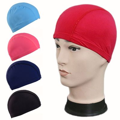【CW】 1pcs Caps Hat Ultrathin Bathing Fabric Suitable Elastic Protection Hair Pool