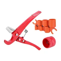 Deburring Tool Kit,PVC Pipe Tubing Cutter Depth Gauge and Pipe Cutter Tool, Inner Outer Reamer Pipe Tubing Chamfer Tool