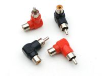 4pcs RCA right angle connector plug adapters male to female 90 degree elbow