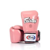 Fairtex Boxing Gloves BGV1 Universal Gloves Tight-Fit Pink (8,10,12 oz.) for Sparring MMA K1 นวมซ้อมชก แฟร์แท็ค BGV1 สีชมพู  ทำจากหนังแท้