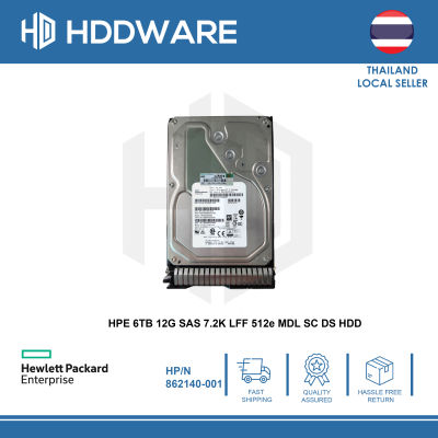 HPE 6TB 12G SAS 7.2K LFF 512e MDL SC DS HDD // 861754-B21 // 862140-001