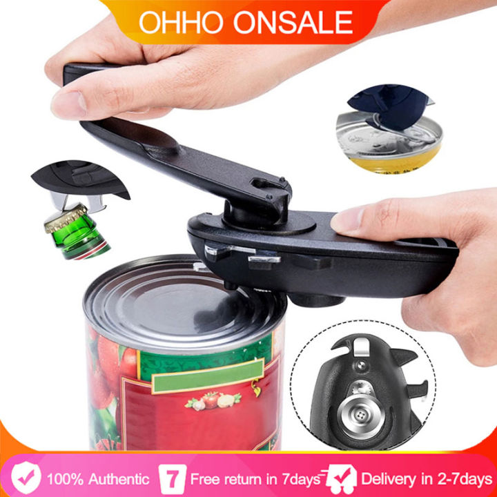 Manual Can Opener Multifunctional 8 In 1 Bottle Jar Portable