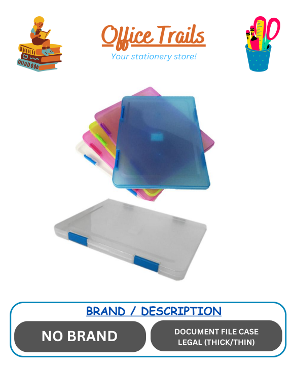 DOCUMENT FILE CASE PLASTIC FILE CASE LEGAL THICK/THIN Lazada PH