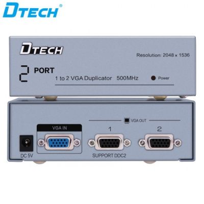 DTECH กล่องแยกจอ VGA Splitter จอ VGA เข้า 1 ออก 2
