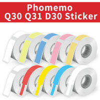 1 ม้วน Phomemo Q30 D30 LABEL Maker เทปชื่อสติกเกอร์กันน้ำ Anti-Oil ฉีกขาดป้ายราคาป้ายความร้อนสติกเกอร์กระดาษ-JHU STORE