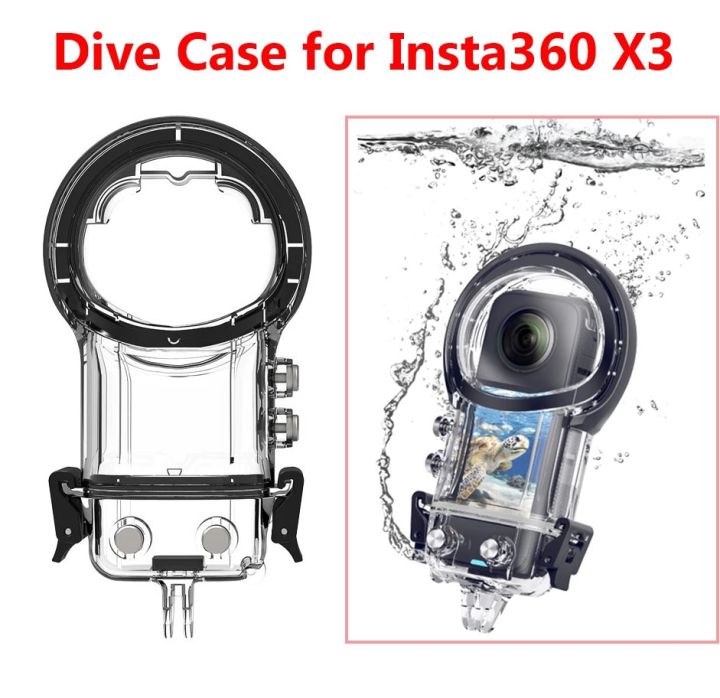 เคสดำน้ำสำหรับ-x3-insta360ฝาครอบกันน้ำกันรอยขีดข่วนเคสดำน้ำสำหรับ-insta-360พาโนรามา-x3อุปกรณ์กล้องแอคชั่นแคมเมรา