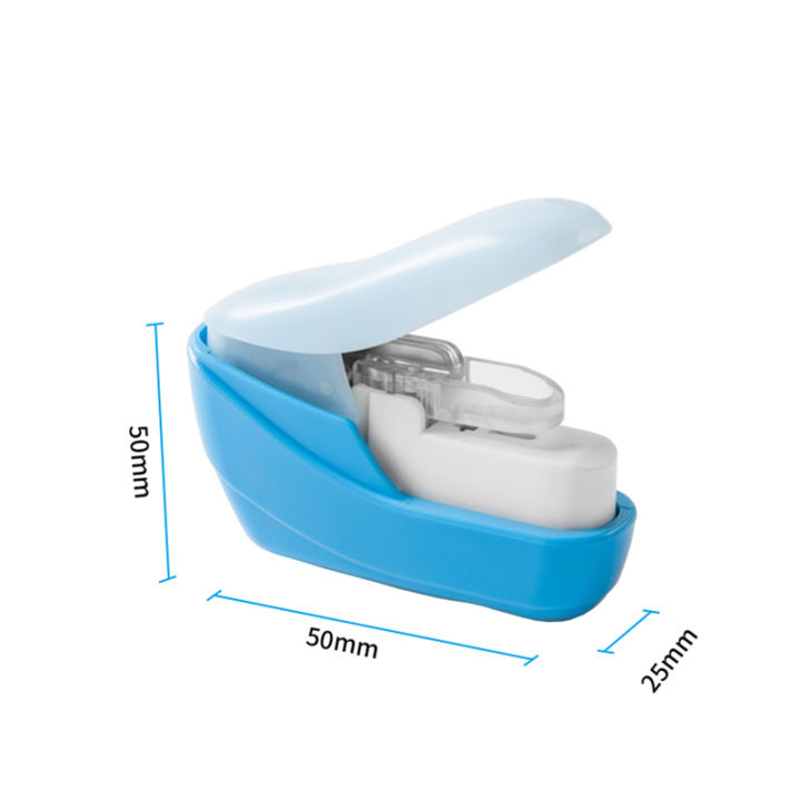 ราคาถูกขายดี-ตัวเย็บกระดาษหนังสือแบบพกพาขนาดเล็กเครื่องเย็บกระดาษไร้ที่เย็บกระดาษอุปกรณ์สำนักงานโรงเรียน