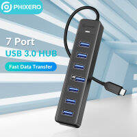 PHIXERO 7 In 1 USB C HUB 3.0 Type C 7พอร์ต Multi Splitter Adapter OTG USB Power Adapter สำหรับ Pro 13 Air Mi Pro PC แล็ปท็อป