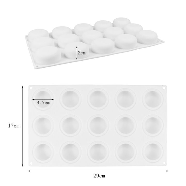 cod-rtert54634-แม่พิมพ์ซิลิโคน15ช่องเค้กทรงกลมตกแต่งอุปกรณ์สำหรับการอบทรัฟเฟิลของหวานช็อกโกแลตแม่พิมพ์มูสส์ไอศครีม