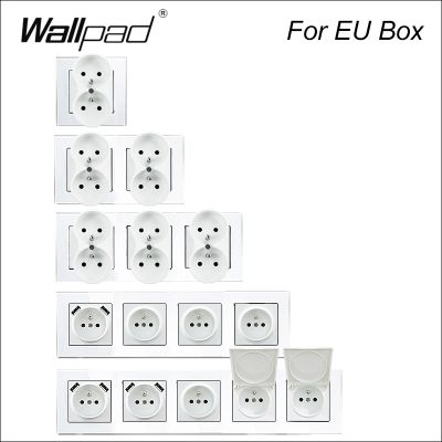 【NEW Popular89】 WallpadFrench โปแลนด์ BelgiumWallPower Outlet 16AGlass แผง Cap5V 2100mA Steckdose