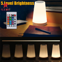 【 Ready Stock 】 Fast Usb Charging Port Touch Light Portable Desktop Sensor Control Bedside Lamp 5-level Dimmable Warm White Light 13-color Rgb For Bedroom Office Corridor