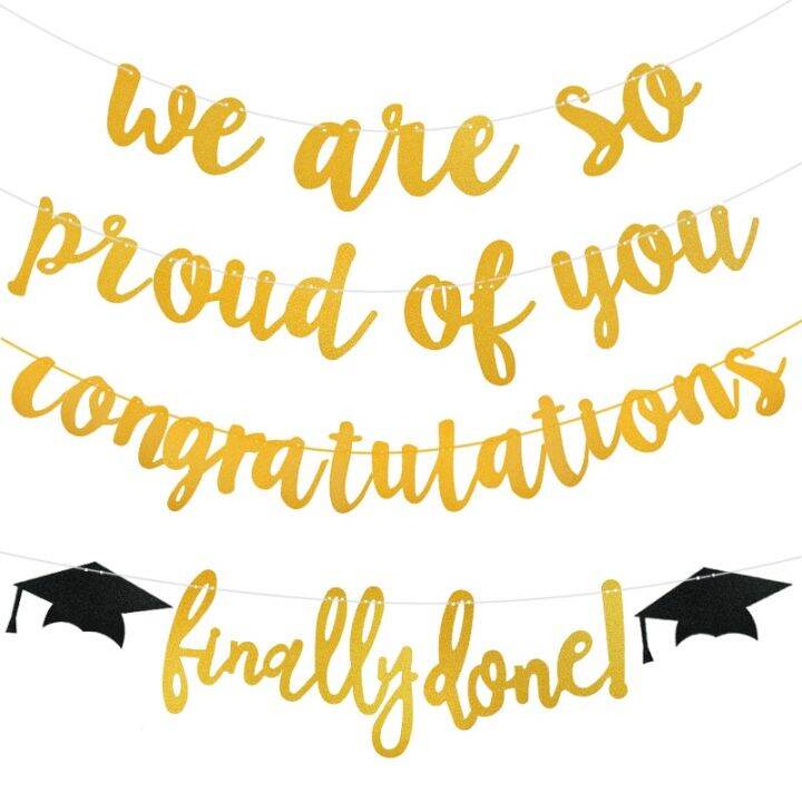 Graduation Party Decor Banner Congratulations Graduation Paper Garland ...