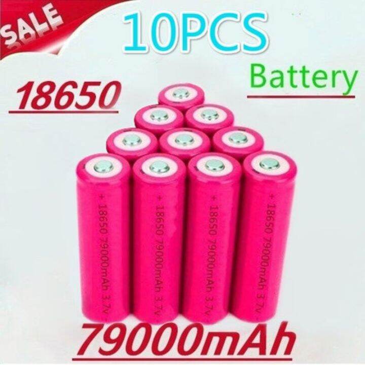 100-new-18650แบตเตอรี่ลิเธียม79000mah-แบบชาร์จไฟได้ไฟฉายไฟหน้าแบตเตอรี่ลิเธียมไอออนของเล่น-ชาร์จไฟฟ้า