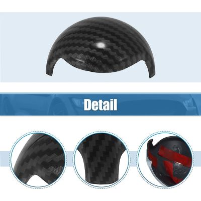 ๑ Gear Shift Auto Knob Cover Interior Accessories for Ford for Mustang 2015-2021 ABS Carbon Fiber 2PCS Black