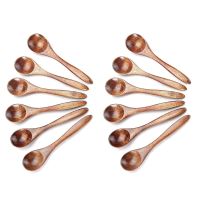 Small Wooden Spoons, 12Pcs Wooden Teaspoon for Cooking Small Condiments Spoon, Mini Wooden for Daily Use