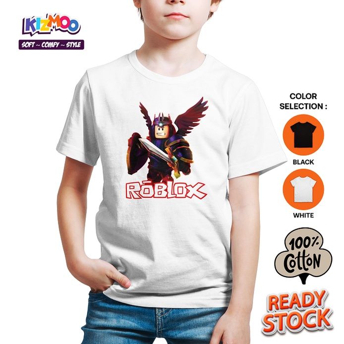 Roblox Kids tee wing warrior/Girl Boy Clothing/Black/Grey/Fashion/Budak  baju/Unisex/Gamer Tee/Roblox T-shirt for kids Kizmoo Clothing (Ready Stock)  | Lazada
