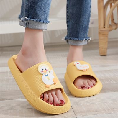 Household to household thick soles slippers lovely joker a word procrastinates flat couple male guest drag sandals shoes tide
