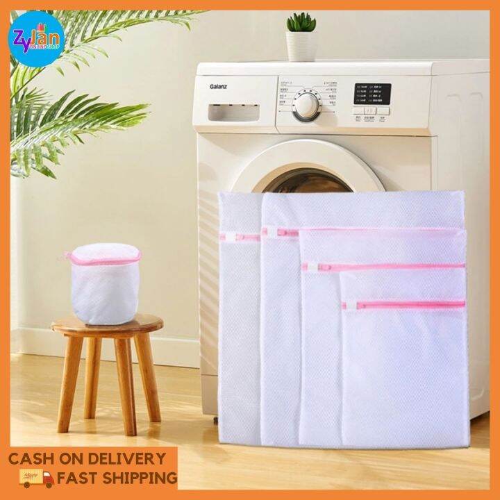 ZyJan 4 pcs Laundry Mesh Bag Washing Machine Net Bag With Zipper