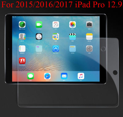 กระจกเทมเปอร์ปกป้องหน้าจอสำหรับ2015 iPad Pro 12.9 A1584 A1652 2017 iPad Pro 12.9นิ้วA1670 A1671 A1821สูงฟิล์มติดหน้าจอแบบใส screen protector
