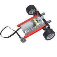 Technical Car Front Suspension Steering System Parts Set DIY Bricks Car Truck MOC Building Blocks PF Servo Motor Tire Wheels Building Sets