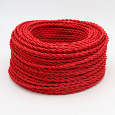 2m 3m 5m 10m 2 Core Vintage Twisted Cable Retro Cloth Covered Lamp Cord Flex Electrical Wire