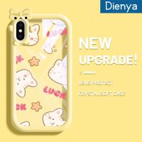 เคส Dienya สำหรับ iPhone X Xs Xr Xs Max เคสการ์ตูนรูปดาวและแมวน่ารักเคสโทรศัพท์โปร่งใสนิ่มกันกระแทกที่สร้างสรรค์น่ารักปลอกซิลิโคนป้องกันเลนส์กล้องมอนสเตอร์