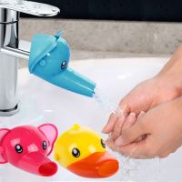 1Pcs For Children Faucet Extension Sleeve Cute Guiding Gutter TPE/PP Cartoon Pattern Water Chute Kitchen Bathroom Accessories