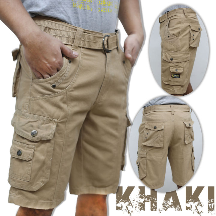 Cargo shorts 6 pocket with Belt High quality #97306 | Lazada PH
