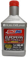 Amsoil Premium Synthetic European Car Formula MID SAPS 5W-40 Motor Oil สำหรับเครื่องยนต์เบนซินและดีเซล ของรถยนต์ยุโรป (946 mL)