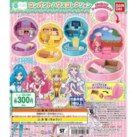 Bandai Genuine Gashapon Toys Pretty Cure Makeup Box Little Fairy Mini Scene Girl with Baby 4 Kinds Action Figure Ornament Toys