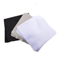 100pcs White 14x14CM Sublimation Microfiber cleaning cloth eye glasses cleaning cloth screen lens cloth black grey Lens Cleaners