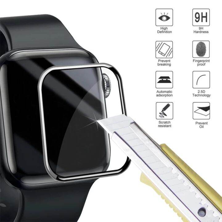 Protector Film for Apple Watch 7 6 SE 5 4 3 Screen Protectors 40MM 41MM 42MM 44MM 45MM on i